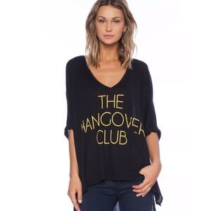 Wildfox The Hangover Club Oversize Shirt Black